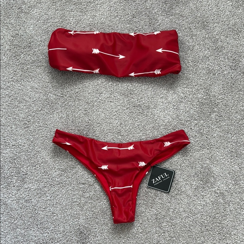 Zaful Red Arrow Bikini Set size S